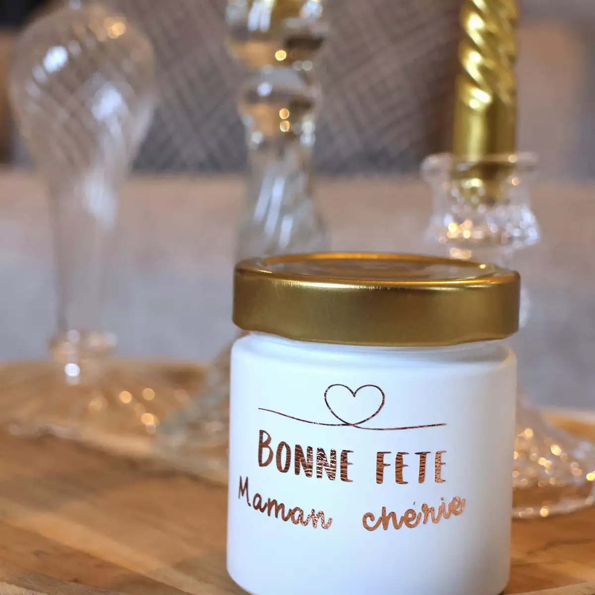 Bougie "Bonne fête Maman chérie"